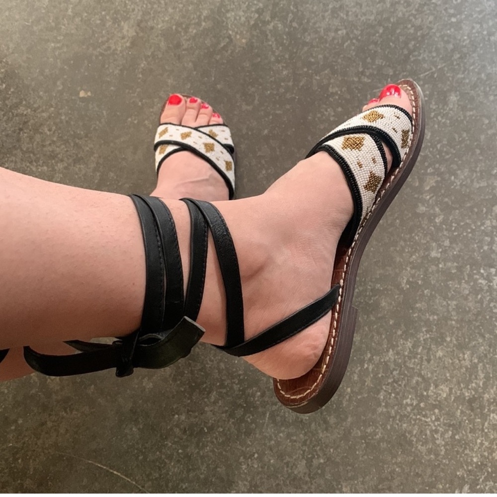 Sam Edelman Gladiator Beadwork Luisa Sandals, Size 9.5 - Picture 12 of 16